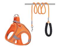 [Sensación de nube ultraligera] Juego de cuerdas de tracción para pecho y espalda para mascotas, reflectante, transpirable y antiroturas, varios tamaños opcionales (XXXS-XXL) | Diseño de ajuste