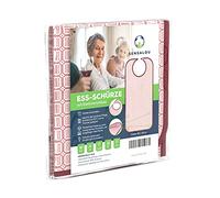 Sensalou Babero para Adultos - Protector de Ropa Impermeable de 90x45 cm | Babero grande reutilizable para mayores, tejido absorbente lavable a 95C y cierre adhesivo fuerte color azul