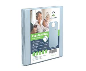 Sensalou Babero para Adultos - Protector Ropa Impermeable con Botón - 90x45cm