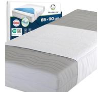 Sensalou Empapador Impermeable 85x90 cm con Alas 44 cm - Protector de Colchón Lavable 90°C, Capa Absorbente 2400 ml/m², Silencioso y Suave, Protección para Cama Bebé Niño Adulto