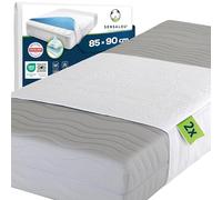 Sensalou Pack 2 Empapadores Impermeables 85x90 cm con Alas 44 cm - Protector Colchón Reutilizable Lavable 90°C, Alta Absorción 2400 ml/m², Tejido Suave y Silencioso, para Cama Bebé Niño Adulto