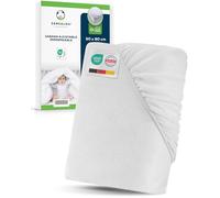 Sensalou Protector de Colchón Impermeable 50 x 90 cm Paquete de 2 - Sábana Bajera Ajustable Transpirable Lavable A 95 °C para Bebés y Cunas, Antialérgica, Protección para Incontinencia y Accidentes