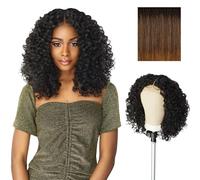 Sensationnel, Butta Lace Unit 5, Peluca extra ancha, 13 cm de profundidad, raya de pelo sintético prearrancado, sin pegamento, frente de encaje, T4 Marrón dorado
