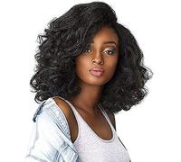 Sensationnel Curls Kinks & Co IW Top Lady (1B) Peluca para todo tipo de rizos 3B a 4C, rizos instantáneos, negro
