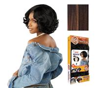 Sensationnel Curls Kinksandco Kinkyedges Wig - Kinky Roller Set de 25,4 cm y parte de encaje natural con textura kinkytexture para cabello natural 3C a 4C