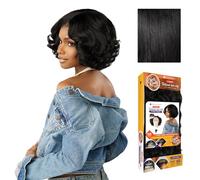 Sensationnel Curls Kinksandco Kinkyedges Wig - Set de rodillos Kinky 25,4 cm + parte de encaje natural textura kinkyedges hairline for natural 3C to 4C Hair Textures (1 JETBLACK)