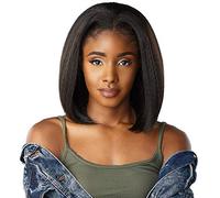 Sensationnel Curls Kinksandco - Media peluca - Top Babe Instant Weave con cordón para texturas naturales de cabello 3C a 4C (1B negro apagado)