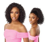 Sensationnel Media peluca de tejido instantáneo, 14 pelucas sintéticas con cordón ajustable para mezclar el cabello sin costuras (4 MEDBROWN)