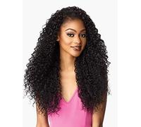 Sensationnel Media peluca de tejido instantáneo, 5 pelucas sintéticas con cordón ajustable para mezclar el cabello sin costuras (1 negro azabache)