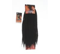 Sensationnel negra diseño trenzado con símbolo de hilo de pesca trenzado. Color blanco y azul 1B: en color negro. Suave y con el tamaño Natural parches con tacto sedoso negra