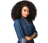 Sensationnel Peluca rizada de encaje Kinksandco - Peluca de encaje ancha con línea capilar natural prearrancada para texturas naturales de cabello 3C a 4C (negro 1B)