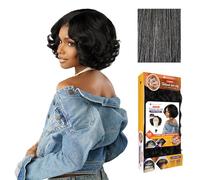 Sensationnel Peluca rizada Kinksandco Kinkyedges - Juego de rodillos tipo afro de 25,4 cm, encaje en Y, línea capilar natural con bordes para texturas naturales de cabello de 3C a 4C (M44)