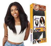 Sensationnel Peluca rizada Kinksandco Kinkyedges - Peluca de cabello rizado en capas de 22 pulgadas, encaje frontal de 13 x 6 pulgadas, línea capilar natural con bordes para texturas naturales de
