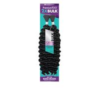 Sensationnel PremToo - 2 mezclas de cabello humano ondulado para estilos bohemios, sin nudos o rizados sueltos, 1 paquete (18 pulgadas, negro 1B)