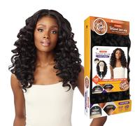 Sensationnel Rizos Kinksandco Kinkyedges Peluca rizada de 20 pulgadas, raya en Y de encaje natural, línea capilar para texturas naturales de cabello 3C a 4C (F1B/BG)
