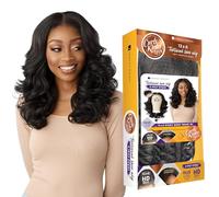 Sensationnel Rizos Kinksandco Kinkyedges Peluca rizada ondulada de 18 pulgadas, encaje frontal de 13 x 6 pulgadas, línea capilar natural con bordes para texturas naturales de cabello 3C a 4C