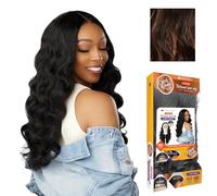 Sensationnel Rizos Kinksandco Kinkyedges peluca - Varita suelta rizada de 24 pulgadas con encaje en Y, línea capilar natural con bordes para texturas naturales de cabello 3C a 4C (F1B/30)
