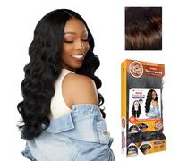 Sensationnel Rizos Kinksandco Kinkyedges peluca - Varita suelta rizada de 24 pulgadas con encaje en Y, línea capilar natural con bordes para texturas naturales de cabello 3C a 4C (F1B/350)