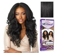 Sensationnel What Lace 13X6 Wigs - Latisha Lacefrontal Hand Tied Glueless Synthetic With Natural Density Preplucked Hairline (Jet Black 1)