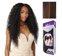 Sensationnel What Lace Aleena - Peluca de encaje frontal anudada a mano, sin pegamento, sintética, densidad natural, con línea de pelo prearrancado (BALAYAGECHOCOLATE)