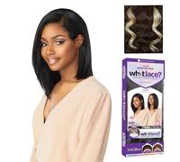 Sensationnel What Lace - Peluca de encaje frontal de 13 x 6 pulgadas, atada a mano, sin pegamento, sintético con densidad natural, línea capilar prearrancada (MP/caramelo)