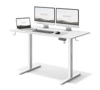 SENSE7 Escritorio Elevable Eléctrico con Motor Memory Blanco 120x60 cm | Rango 72 a 118, Tablero MDF, Funcionamiento Silencioso, para Teletrabajo, Oficina, Adultos, Montaje Fácil
