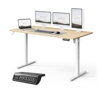 SENSE7 Escritorio Elevable Pino Blanco 140x70 cm 70 kg - para Oficina | Ajuste de altura, Estilo nórdico, Teletrabajo y despacho, Uso diario en el hogar, Zona de estudio y trabajo