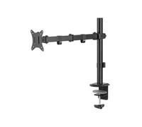 SENSE7 Float Arm, Soporte Monitor Escritorio 17"-32", Brazo Monitor VESA 75x75 y 100x100, Alcance máximo de 441 mm, rotación 360°, hasta 9 kg, Montaje con Abrazadera o perforación, diseño Elegante