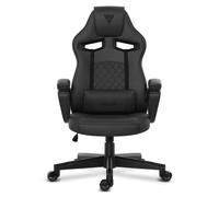SENSE7 Knight Silla Gaming de Ecopiel Ergonómico Soporte Lumbar Negra