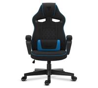 SENSE7 Knight Silla Gaming de Tela Ergonómico Soporte Lumbar Negra/Azul