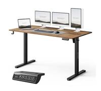SENSE7 Nojo Light Escritorio Elevable Roble Negro 140x70cm, 70kg - Escritorio Grande de Prestigio Estilo Loft