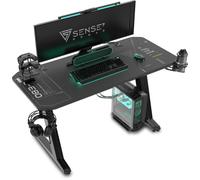 SENSE7 Nomad Cybernetic Mesa Gaming Ergonomicos con Accesorios 100x50 Negra