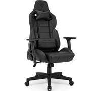 SENSE7 Sentinel Silla Gaming de Ecopiel Ergonómico Ajustable Soporte Lumbar Negra