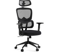 SENSE7 Silla de Oficina Ergonómica con Malla y Reposacabezas Ajustable | Reposabrazos ajustables, ruedas de goma silenciosas, diseño moderno, para trabajo en casa, para uso diario
