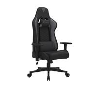 SENSE7 Silla Gaming de Tela Ergonómico 150kg Negra Inclinación Ajustable | Reposabrazos, Medidas 69,5x57 cm, para Oficina y Casa, Altura del Asiento Regulable, Diseño de una Pieza, Uso Diario