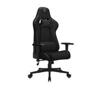 SENSE7 Silla Gaming Ergonómica con Inclinación Marco de Acero 43-52 cm | Color Negro, Reposabrazos, Altura Regulable, Medidas 69,5x57 cm, Uso Diario en Escritorio, Construcción de Una Pieza