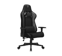 SENSE7 Silla Gaming Ergonómica Negra-Gris con Inclinación 43-52 cm | Estructura de Acero, Reposabrazos, Medidas 69,5x57 cm, Altura Regulable, para Oficina y Uso Diario