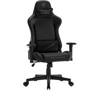 SENSE7 Silla Gaming Spellcaster Edición Senshi, ergonómica con Cojines lumbares Ajustables, ángulo de inclinación y función de balanceo, Silla de Gaming de PU para 150kg, Gaming Chair Negro