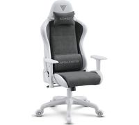 SENSE7 Spellcaster FUKU PU Silla Gaming Ergonómico Ajustable Soporte Lumbar Blanca/Gris