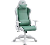 SENSE7 Spellcaster FUKU PU Silla Gaming Ergonómico Ajustable Soporte Lumbar Blanca/Verde