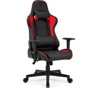 SENSE7 Spellcaster Silla Gaming de Ecopiel Ergonómico Ajustable Soporte Lumbar Negra/Roja