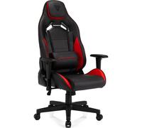 SENSE7 Vanguard Silla Gaming de Ecopiel Ergonómico Ajustable Soporte Lumbar Negra/Roja