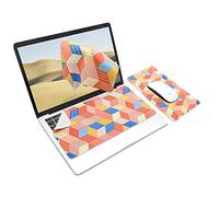 SenseAGE x Ekax Alfombrilla de ratón 3 en 1, Alfombrilla de ratón multifuncional para portátil, Alfombrilla de teclado lavable, Protección y limpieza del monitor, Cuadrado Cálido