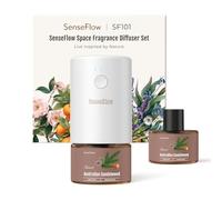SenseFlow Difusor Aceites Esenciales Difusor de Aromas SF101 Pro - Ultrasónico Sin Agua, 100 % Vegetal, Aromaterapia120-Días, para Hogar, Hotel y Estudio hasta 100㎡, Sándalo Australiano
