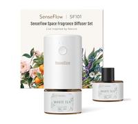 SenseFlow Difusor Aceites Esenciales Difusor de Aromas SF101 Pro - Ultrasónico Sin Agua, 100 % Vegetal, Aromaterapia120 Días, para Hogar, Hotel y Estudio Hasta 100 ㎡, Té Blanco