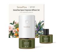 SenseFlow Difusor Aceites Esenciales Difusor de Aromas SF101 Pro - Ultrasónico Sin Agua, 100 % Vegetal, Aromaterapia120 Días, para Hogar, Hotel y Estudio Hasta 100 ㎡, Té Verde Sencha