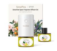 SenseFlow Difusor Aceites Esenciales Difusor de Aromas SF101 Pro - Ultrasónico Sin Agua, 100 % Vegetal, Aromaterapia120 Días, para Hogar, Hotel y Estudio Hasta 100 ㎡, Pear & Freesia