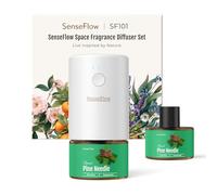 SenseFlow Difusor Aceites Esenciales Difusor de Aromas SF101 Pro - Ultrasónico Sin Agua, 100 % Vegetal, Aromaterapia120 Días, para Hogar, Hotel y Estudio Hasta 100 ㎡, Aguja de Pino