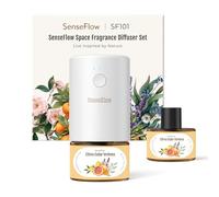SenseFlow Difusor Aceites Esenciales Difusor de Aromas SF101 Pro - Ultrasónico Sin Agua, 100 % Vegetal, Aromaterapia120 Días, para Hogar, Hotel y Estudio Hasta 100 ㎡, Cedro, Cítricos y Verbena