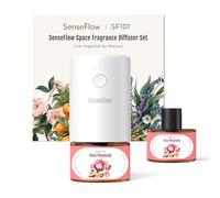SenseFlow Difusor Aceites Esenciales Difusor de Aromas SF101 Pro - Ultrasónico Sin Agua, 100 % Vegetal, Aromaterapia120 Días, para Hogar, Hotel y Estudio Hasta 100 ㎡, Rapsodia de Rosa